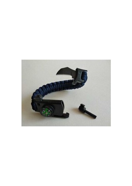 Cobra Model Bıçaklı Pusulalı Ateş Başlatıcılı Survival Bileklik