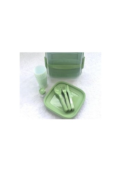 Titiz Lovely Piknik Seti 6 Kişilik 32 Parça Yeşil indirimleri