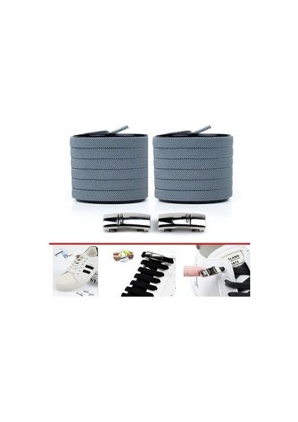 Takbırak Mıknatıslı Lastikli Ayakkabı Bağcığı, Akıllı Bağcık, Bot Çocuk Spor Converse Bağcık