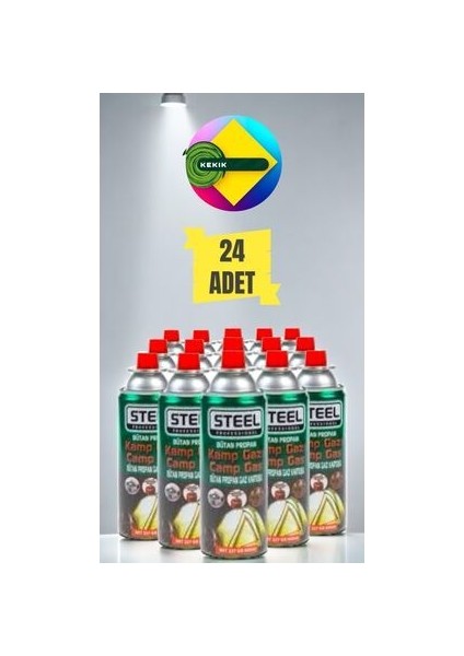 24'lü Steel Kamp Ocak Gazı Kartuşu 227 Gram modelleri