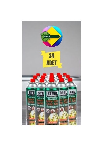 24'lü Steel Kamp Ocak Gazı Kartuşu 227 Gram fırsatları