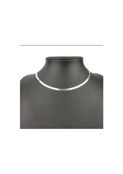 Paslanmaz Çelik Ezme Yılan Sırtı Kolye 3 ml 40+5 Sm