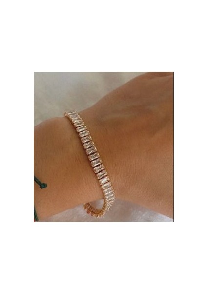 Çelik Zirkon Taş Su Yolu Baget Gold Renk Çelik Bileklik fiyatları