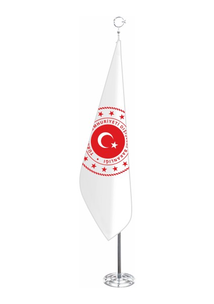 Dışişleri Bakanlığı Makam Bayrağı Sarı Direkli Sarı Saçaklı