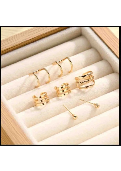 Kıkırdak Küpe Gold ( 7 Parça)