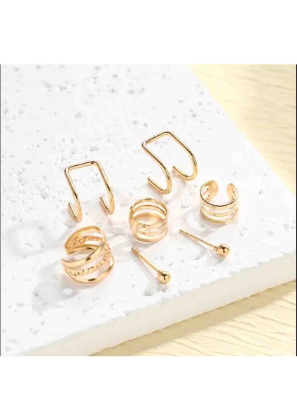 Kıkırdak Küpe Gold ( 7 Parça)