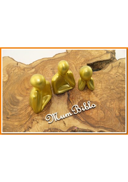 Düşünen Insanlar Biblo Altın Renk Model 1 Set