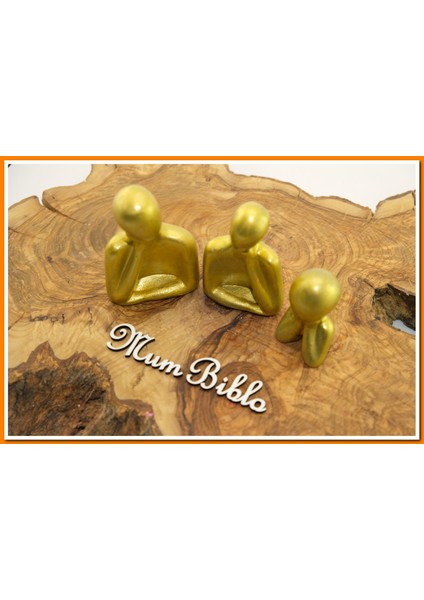 Düşünen Insanlar Biblo Altın Renk Model 1 Set