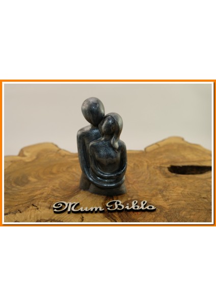 Sarılan Çift Biblo Gümüş Renk Model 1