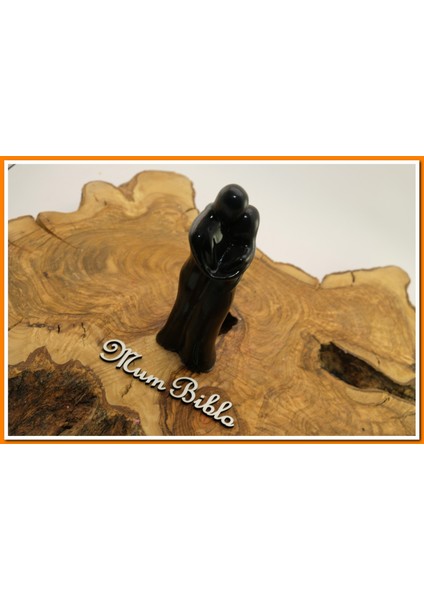 Sarılan Çift Biblo Siyah Renk Model 2