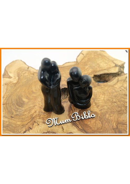 Sarılan Çift Biblo Siyah Renk Model 1 Set