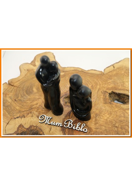 Sarılan Çift Biblo Siyah Renk Model 1 Set