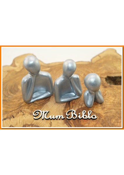 Düşünen Insanlar Biblo Gümüş Renk Model 1 Set