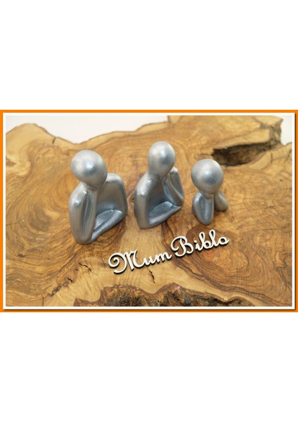 Düşünen Insanlar Biblo Gümüş Renk Model 1 Set