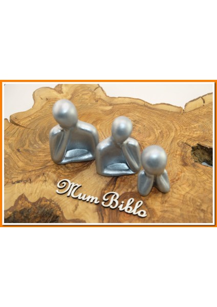 Düşünen Insanlar Biblo Gümüş Renk Model 1 Set