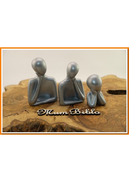 Düşünen Insanlar Biblo Gümüş Renk Model 1 Set