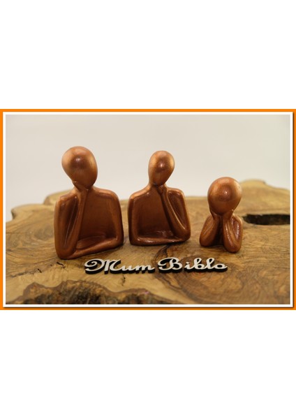 Düşünen Insanlar Biblo Bakır Renk Model 1 Set