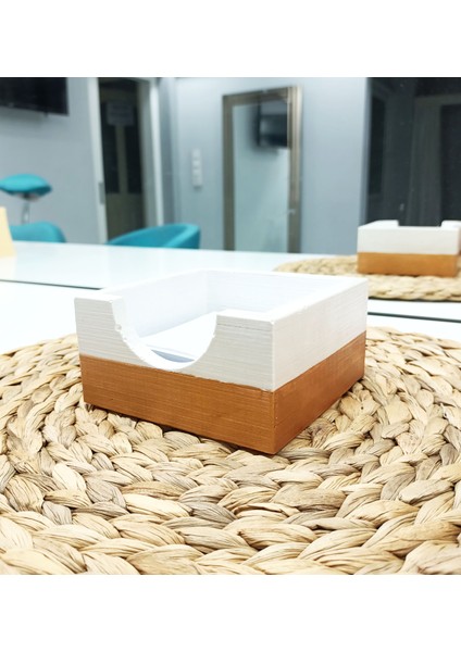 Mile Concept Masaüstü Dekoratif Beton Bloknotluk 10 x 10 cm Inci Bakır