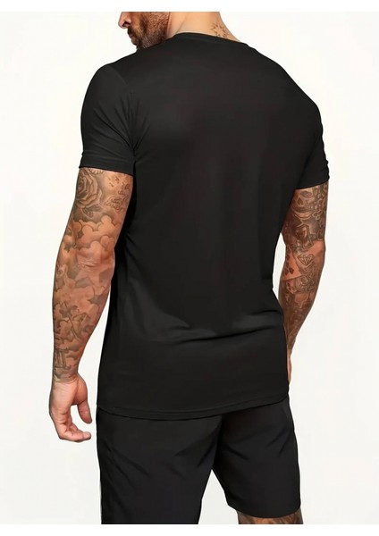 Erkek Kısa Kollu Bisiklet Yaka Baskılı Bluz Ipli Short Iki Iplik Takım fiyatları