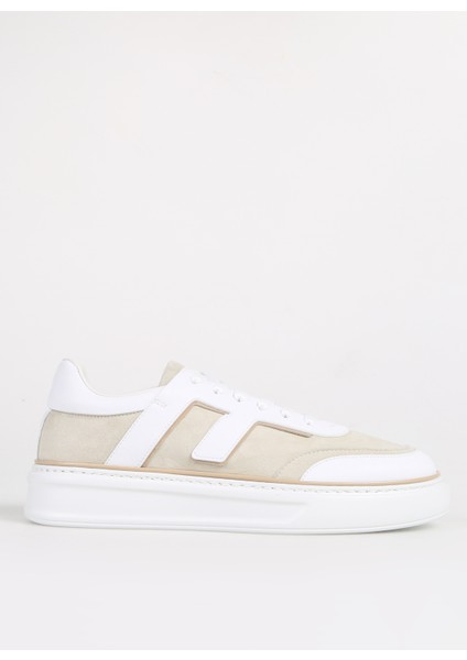 Beyaz - Bej Erkek Sneaker Fu0828.B00Zıp82N