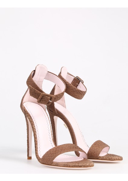 Deri Kahve Kadın Topuklu Ayakkabı Aprıl indirimleri