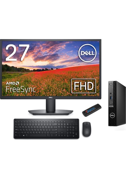 Pc Optıplex 7020MFF Intel Core I5-14500T 8gb Ddr5 4tb SSD WINDOWS11HOME 27" Fullhd Mon. Masaüstü Bilgisayar CN007O7020MFF35+ZETTAUSBBELLEK