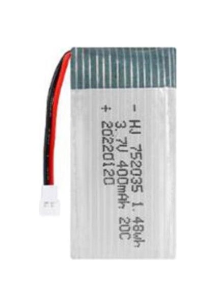 Lipo Pil 3.7V 400MAH 25C Dron ve Rc Model Bataryası Hx2.54 Soket