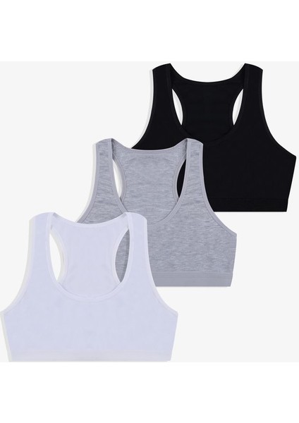 Kadın 3'lü Kalın Askılı Yarım Büstiyer