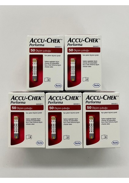 Performa Nano 50'Li Strip 5 Kutu (250 Strip) Accu Chek (1 Yıldan Uzun Son Kullanım Tarihli)