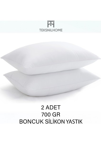 | 2 Adet Boncuk Silikon Yastık | 700 Gram | Antialerjik | 50X70 cm | Ekonomik Yastık