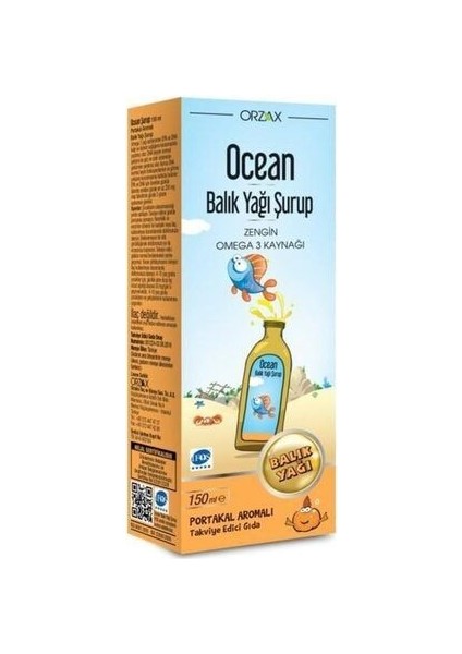 Omega 3 Portakal Aromalı Balık Yağı Şurubu 150 Ml