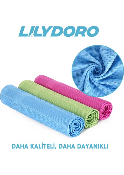 Lilydoro (3'lü) (40 x 40) Sihirli Bez ,Mikrofiber Temizlik Bezi - Cam, Ayna, Mutfak, Tezgah, Ocak Çok Amaçlı Temizlik Bezi