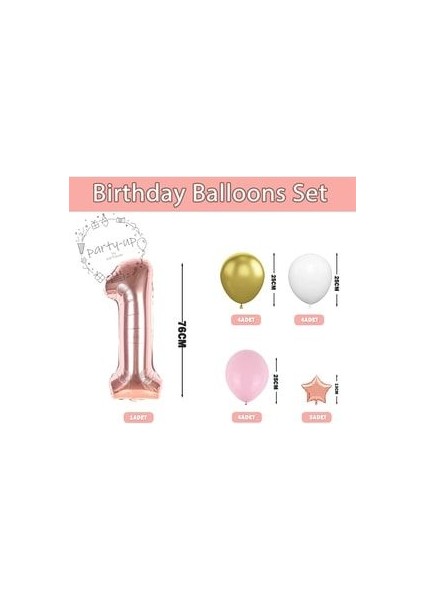 Rose Tema Rakam Balon Karşılama Seti Yaş Balonlu Sütun Seti (Kolay Kurulum Videolu Anlatım) fiyatları