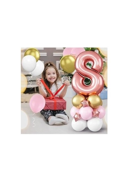 Rose Tema Rakam Balon Karşılama Seti Yaş Balonlu Sütun Seti (Kolay Kurulum Videolu Anlatım) indirimleri