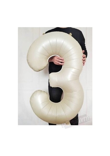 Krem Rakam Balon Soft Kahve Renkler Zürafa Fil Balon Set (1-9 Rakam Seçimli) modelleri