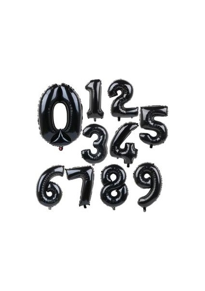 Siyah Rakam Balon Futbol Topu ve Siyah Yıldız Balon Seti fiyatları