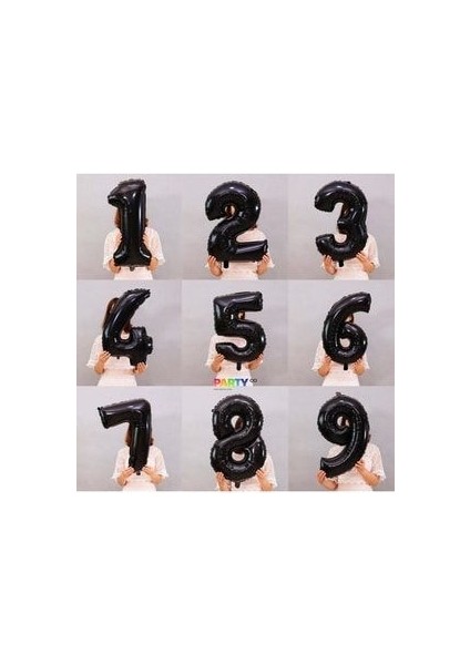 Siyah Rakam Balon Futbol Topu ve Siyah Yıldız Balon Seti fırsatları
