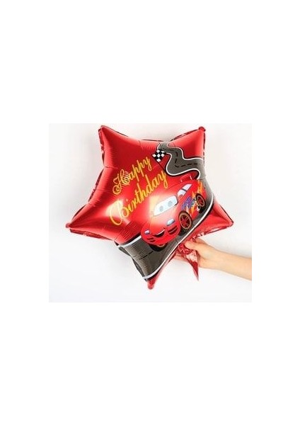 7 Yaş Siyah Rakam Balonlu Şimşek Mcqueen Balon Seti Arabalar (Cars) Konfetili Şeffaf Balon indirimleri