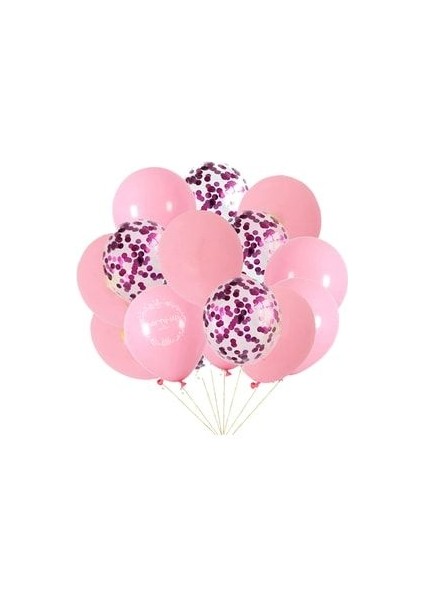 Flamingo Tema Fuşya Rakam Balon Fuşya Pullu Şeffaf Balon Buketi fiyatları