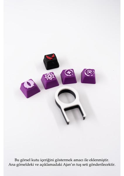 Valorant Sage Keycaps, Q-E-X-C Mekanik Klavye Tuşu