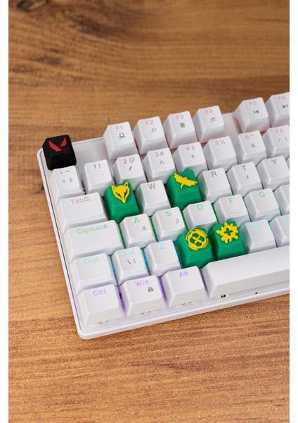 Valorant Skye Keycaps, Q-E-X-C Mekanik Klavye Tuşu