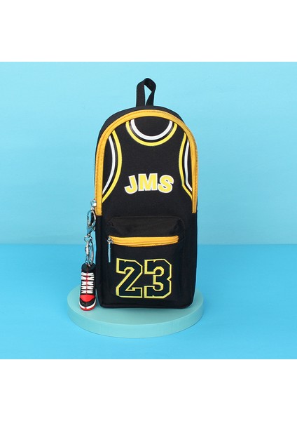 Öğrenci Okul Çantası Kalem Kutusu Büyük Kapasiteli Tuval Çift Katmanlı (Yurt Dışından)