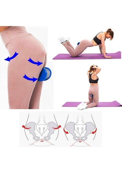 Tekno Trust Mor Iç Bacak Egzersiz Aleti Pelvic Excercise Tool Portatif Egzersiz Aleti Kalça Egzersiz Aleti (Mor