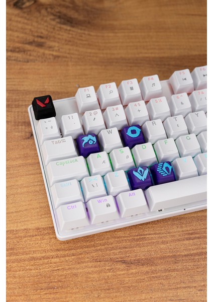 Valorant Omen Keycaps, Q-E-X-C Mekanik Klavye Tuşu