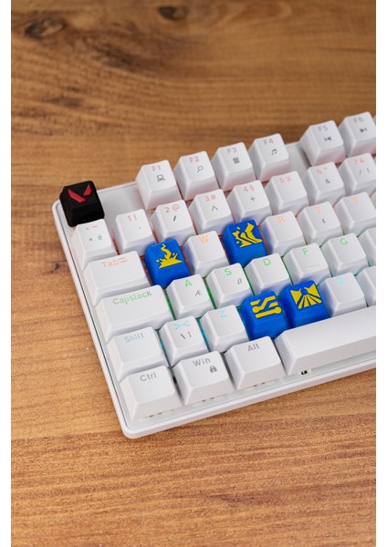 Valorant Neon Keycaps, Q-E-X-C Mekanik Klavye Tuşu