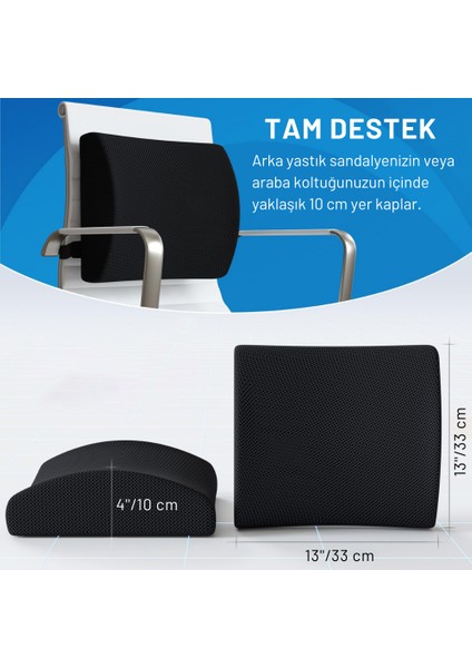 Visco Bel Destek Yastığı Memory Foam Dik Duruş Ortopedik Yastık Omurga Yastığı Ortopedik Sırt Destek Minderi