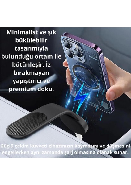 15W Manyetik Kablosuz Araç Şarj Aleti, Torpido Üstü, Konsol ve Ekrana Yapışan Telefon Tutucu fiyatları