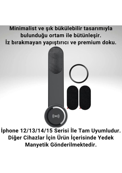 15W Manyetik Kablosuz Araç Şarj Aleti, Torpido Üstü, Konsol ve Ekrana Yapışan Telefon Tutucu indirimleri