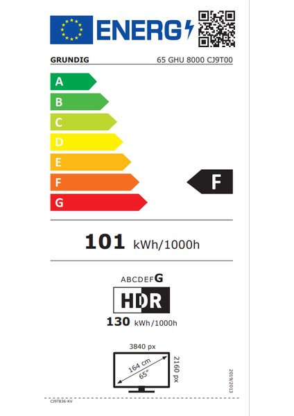 65GHU8000 65" 165 Ekran Uydu Alıcılı 4K Ultra HD Smart LED TV