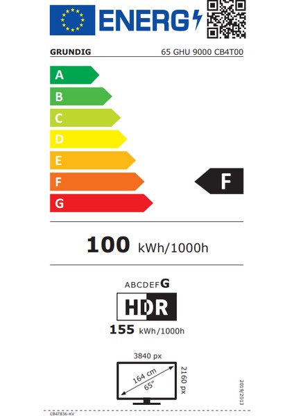 65GHU9000 65" 165 Ekran Uydu Alıcılı 4K Ultra HD Smart LED TV